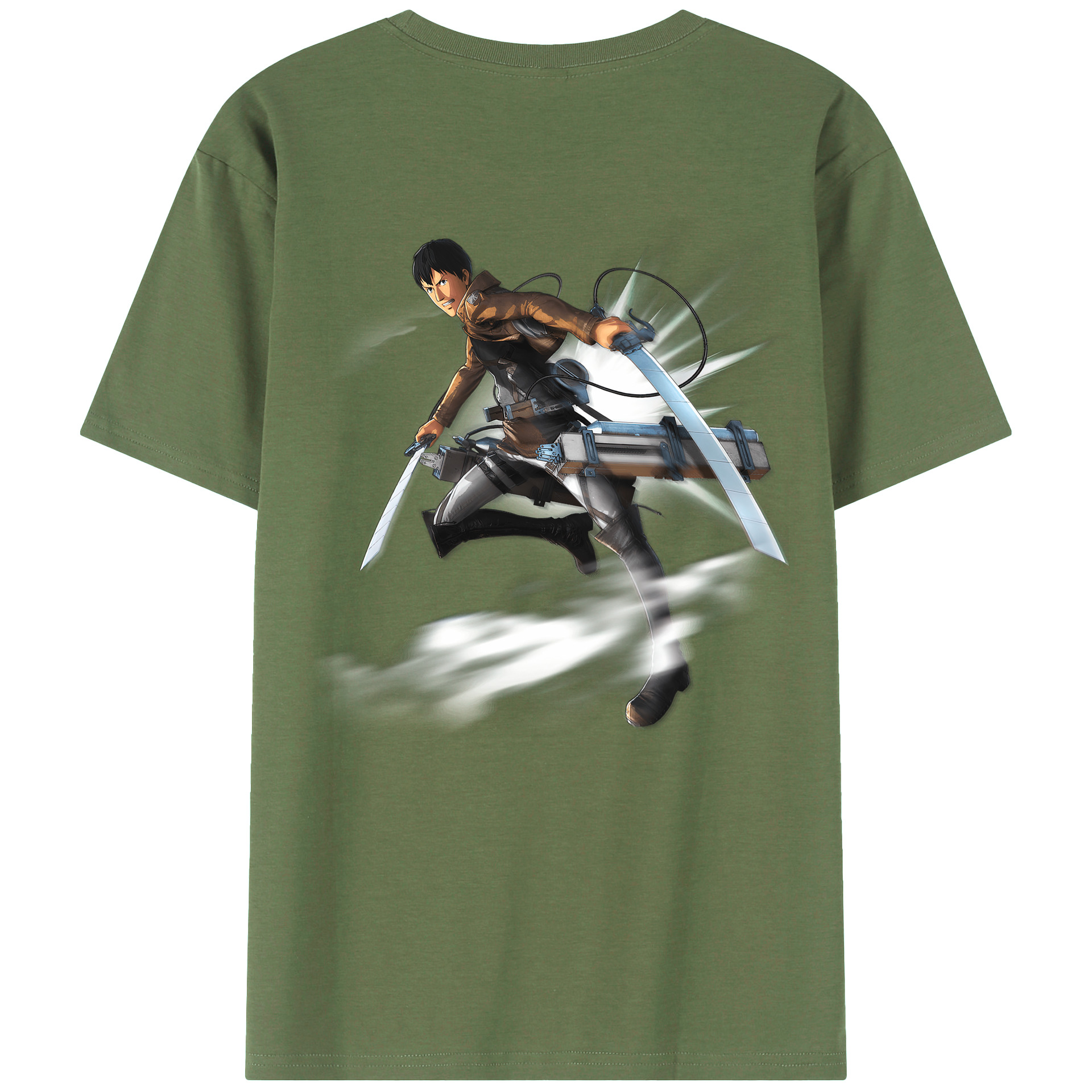 （画像用） 進撃の巨人 ベルトルト・フーバー Attack on Titan Bertholdt Hoover 綿100％ メンズ半袖Tシャツ（バックプリント） 通気性